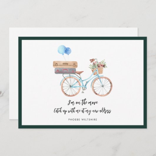 Modern Script Chic-Waterverf in beweging Aankondiging (Voorkant / Achterkant)