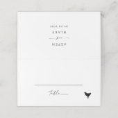 Modern Script Chicken Meal Option Folded Wedding Plaatskaartje (Buitenkant ongevouwen)