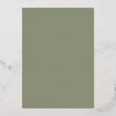 Modern Script Citrus Blue Formal Wedding Folie Uitnodiging (Achterkant)