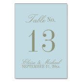 Modern Script Citrus Blue Formal Wedding Kaart (Voorkant)