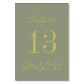 Modern Script Citrus Green Formal Wedding Kaart (Achterkant)