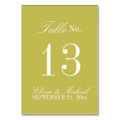 Modern Script Citrus Green Formal Wedding Kaart (Voorkant)