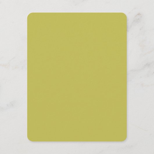 Modern Script Citrus Green Wedding Details Informatiekaartje (Achterkant)