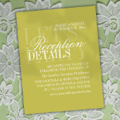 Modern Script Citrus Green Wedding Details Informatiekaartje