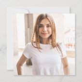 Modern Script Class of 2025 Foto Graduation Party Kaart (Achterkant)