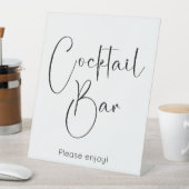Modern Script Cocktail Bar Reclamebord Met Voetstuk (Insitu)