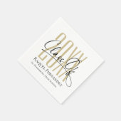 Modern Script Collage Graduation Party Servet (Hoek)