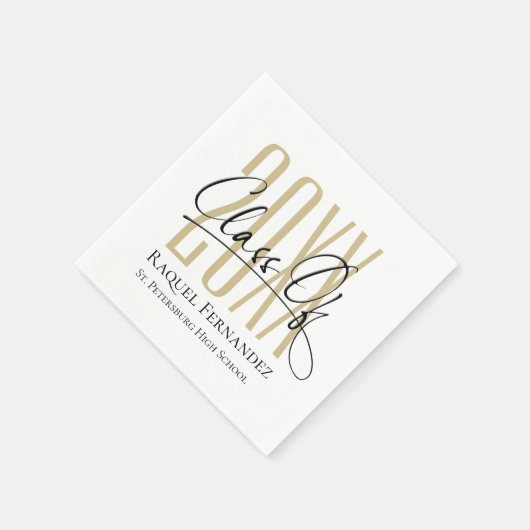 Modern Script Collage Graduation Party Servet (Hoek)