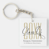 Modern Script Collage Graduation Party Sleutelhanger (Voorkant)