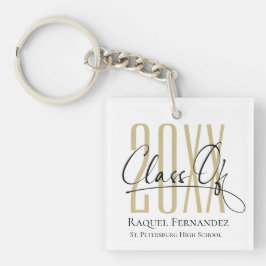 Modern Script Collage Graduation Party Sleutelhanger