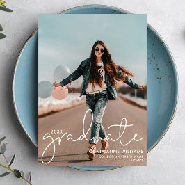 Modern Script College Graduate Aankondiging