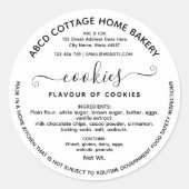 Modern Script Cookies Cottage Law Label (Voorkant)