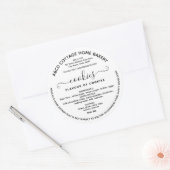 Modern Script Cookies Cottage Law Label (Envelop)
