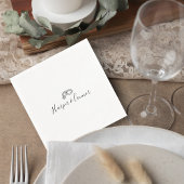 Modern Script Couple Names Napkin Servet