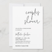 Modern Script Couple Vrijgezellenfeest Kaart (Voorkant)