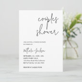 Modern Script Couple Vrijgezellenfeest Kaart (Staand voorkant)