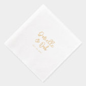 Modern Script Couples Naam Custom Wedding Folie Servetten (Rechts)