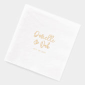 Modern Script Couples Naam Custom Wedding Folie Servetten (Links)