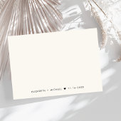 Modern Script Cream Bruiloft RSVP Kaartje