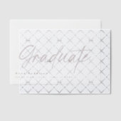 Modern Script Custom Afstuderen Afstudeerder Overl Vellum Uitnodigingen (Offset (Uitnodiging))