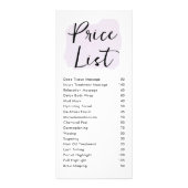 Modern Script Custom Business prijslijst Reclamekaart (Voorkant)