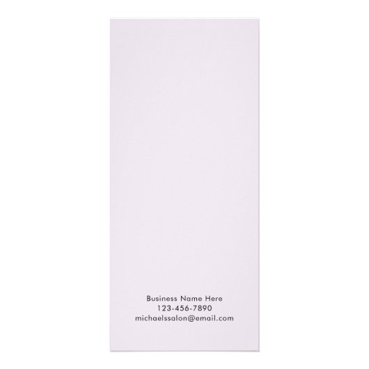 Modern Script Custom Business prijslijst Reclamekaart (Achterkant)