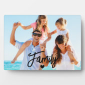 Modern Script Custom Family Photo Fotoplaat (voorkant)