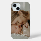 Modern Script Custom Family Volledige foto Case-Mate iPhone Case (Achterkant)