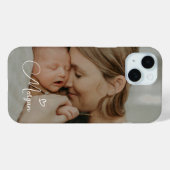 Modern Script Custom Family Volledige foto Case-Mate iPhone Case (Achterkant (horizontaal))