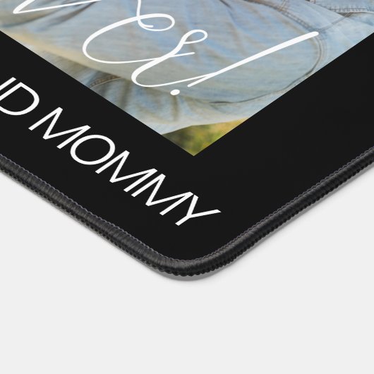 Modern Script Custom Vier Foto Vaders Dag Bureaumat (Hoek)