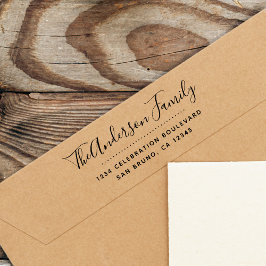 Modern script | Cute Calligraphy Return Address Rubberstempel