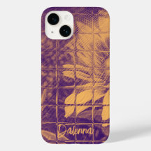 Modern Script Daisy Flower Waterverf Paarse