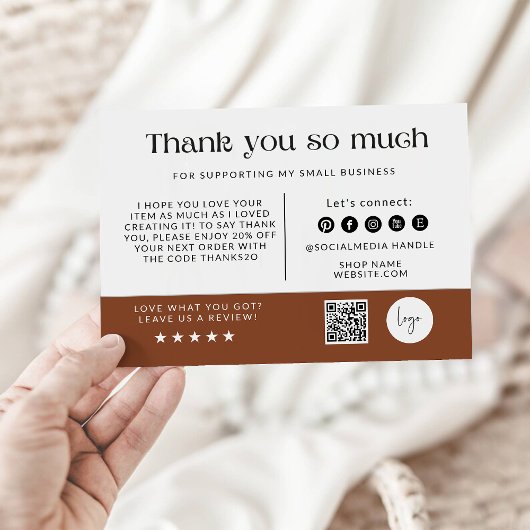 Modern script dank je kaart Sjabloon,