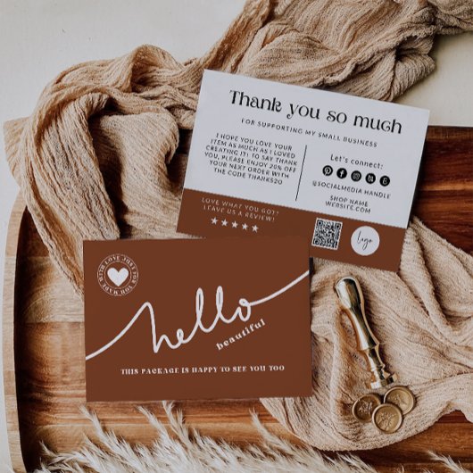 Modern script dank je kaart Sjabloon,