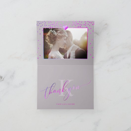 Modern Script Dank u DIY achtergrondkleur Bedankkaart (Binnen)