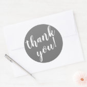Modern script dank u eenvoudig ronde sticker (Envelop)