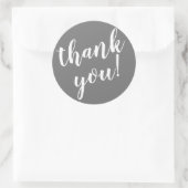 Modern script dank u eenvoudig ronde sticker (Tas)