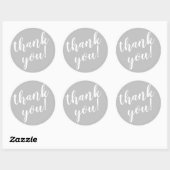 Modern script dank u eenvoudig ronde sticker (Vel)