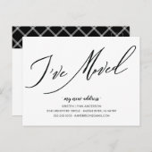 Modern script dat ik heb verplaatst briefkaart (Voorkant / Achterkant)