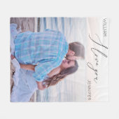 Modern script dat ik van je hou fleece deken (Voorkant (Horizontaal))