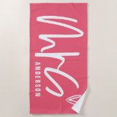 Modern script dat MRS-huwelijkscadeau voor huwelij Strandlaken (Voorkant)