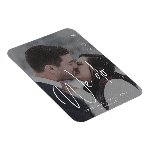 Modern script dat we doen | Romantische foto Save Magneet (Rechterzijde)