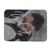 Modern script dat we doen | Romantische foto Save Magneet (Horizontaal)