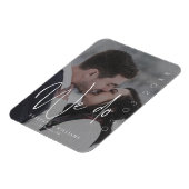 Modern script dat we doen | Romantische foto Save Magneet (Linkerzijde)