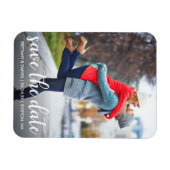 Modern script | De datum-foto opslaan Magneet (Horizontaal)