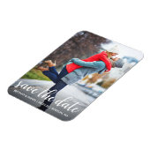 Modern script | De datum-foto opslaan Magneet (Linkerzijde)