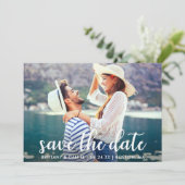 Modern script | De datum van aankondiging opslaan (Staand voorkant)