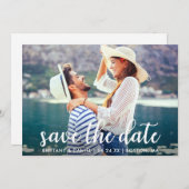 Modern script | De datum van aankondiging opslaan (Voorkant / Achterkant)