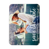 Modern script | De datum van aankondiging opslaan Magneet (Verticaal)