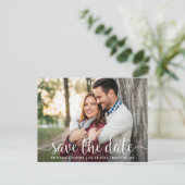 Modern script | De datumfoto opslaan Briefkaart (Staand voorkant)